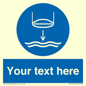 Custom Lower lifeboat to the water in launch sequence